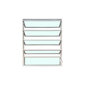 Vitro Basculante Branco 100x100 Linha Esmeralda Vidro Liso