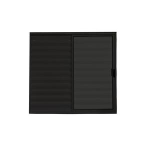 Veneziana 3 Folhas Preto 100x120 Linha 18 Esmeralda