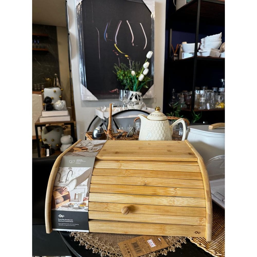 Porta Pao Sense Com Abertura Frontal Grande Bambu