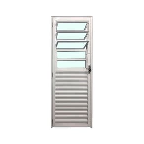 Porta Basculante Branco D 210x80 Linha 25 Esmeralda Vidro Liso