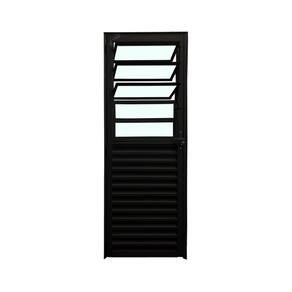 Porta Basculante Preto E 210x80 Linha 25 Esmeralda Vidro Liso