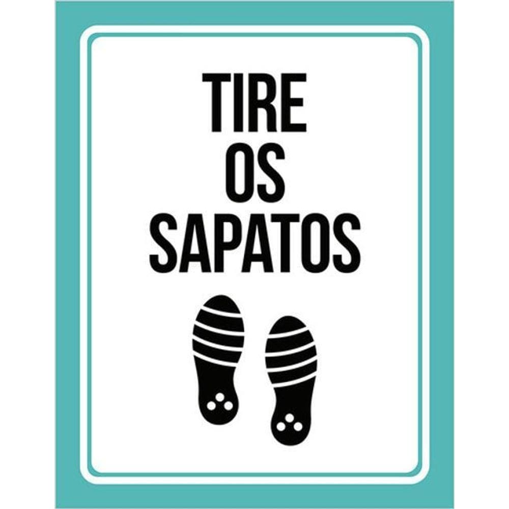 Kit 10 Placas Tire Os Sapatos Azul Claro 36X46