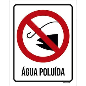 Kit 3 Placas Água Poluída Desenho 36X46