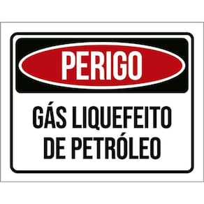 Kit 10 Placas Perigo Gás Liquefeito Petróleo 36X46