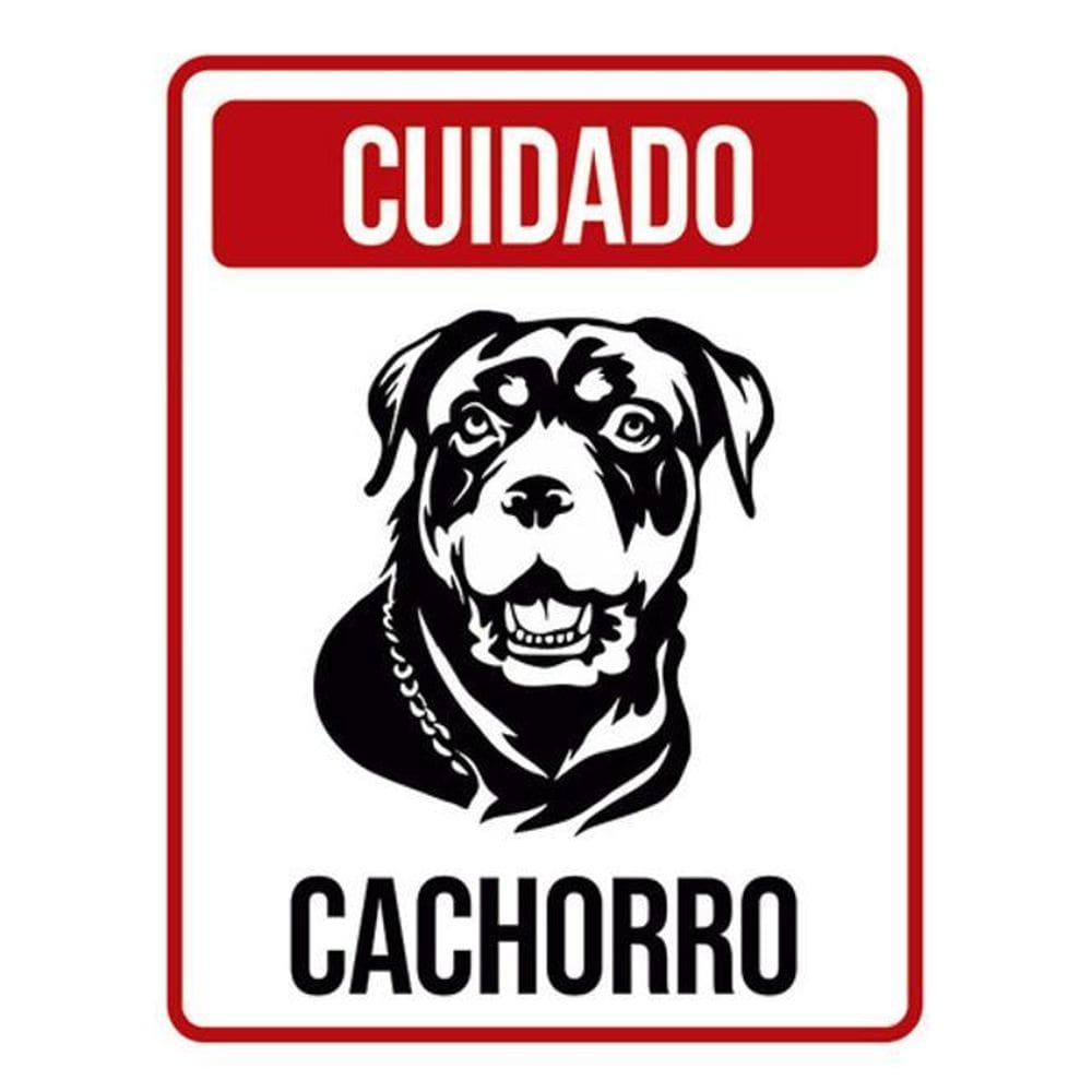 Kit 3 Placas Cuidado Cachorro Vertical 36X46