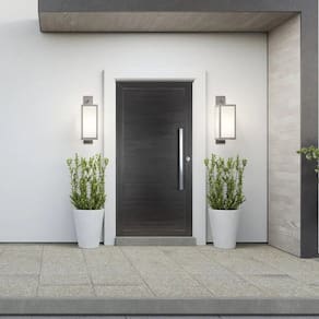 Porta de Aluminio Lambril 210x100cm com Puxador Topsul Preto