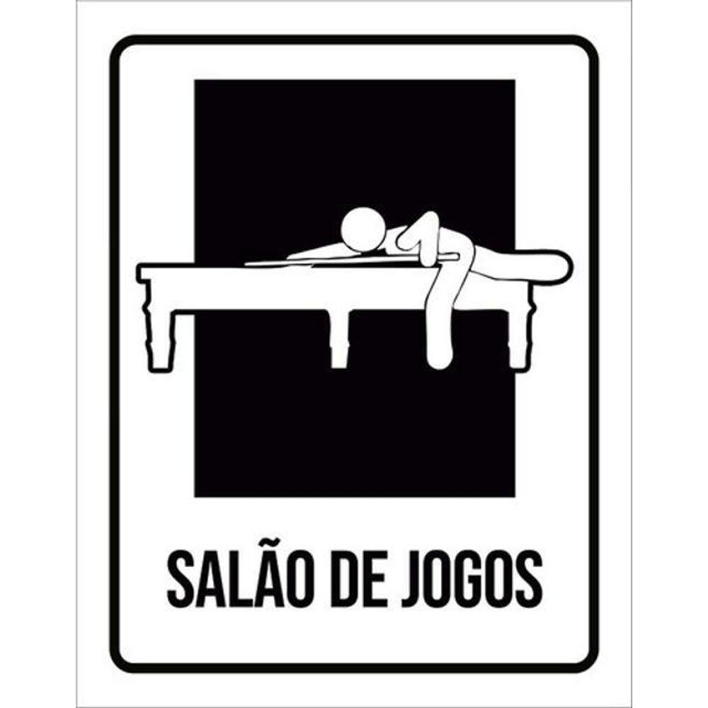 Kit 3 Placas Setor Salão De Jogos 36X46