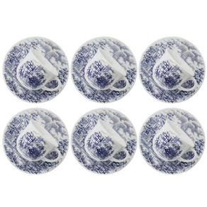 Conjunto 6 Xícaras Pires 200Ml Actual Cena Inglesa Oxford