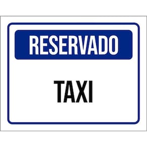 Kit 10 Placas De Reservado Taxi 36X46