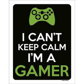 Kit 3 Placas I Can`T Keep Calm Gamer Xb 36X46