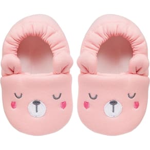 Buba, Pantufa Urso Rosa - 09 A 12 Meses
