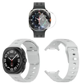 Pulseira Encaixe Inox Para Galaxy Watch Ultra 47 + Película