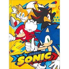 Agenda Costurada Escolar Infantil Sonic 2025 96Fls Tilibra