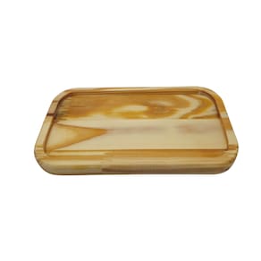 Bandeja Retangular Madeira Verniz Presente Decoração 21 cm