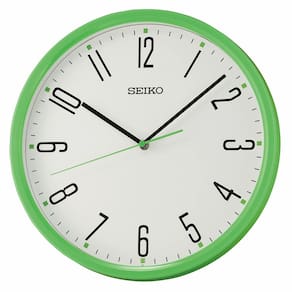 Relógio de parede Seiko Kihon verde cor 33cm em forma redonda