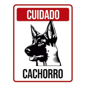 Kit 3 Placas Cuidado Cachorro Vertical Pb 36X46