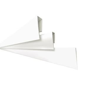Kit 5 Caixas com 45 M Rodaforro Perfil U Polifort para Acabamento Lateral 8mm X 3cm X 3,00m barra Branco Neve