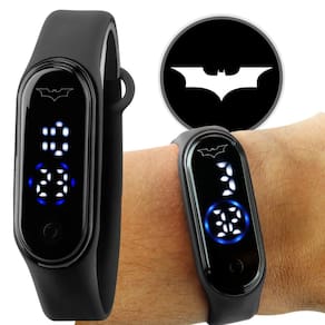 Relógio Digital Infantil Prova D`água + Bracelete Herói Batman - Orizom Kids