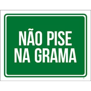 Kit 10 Placas Verde Não Pise Na Grama 36X46