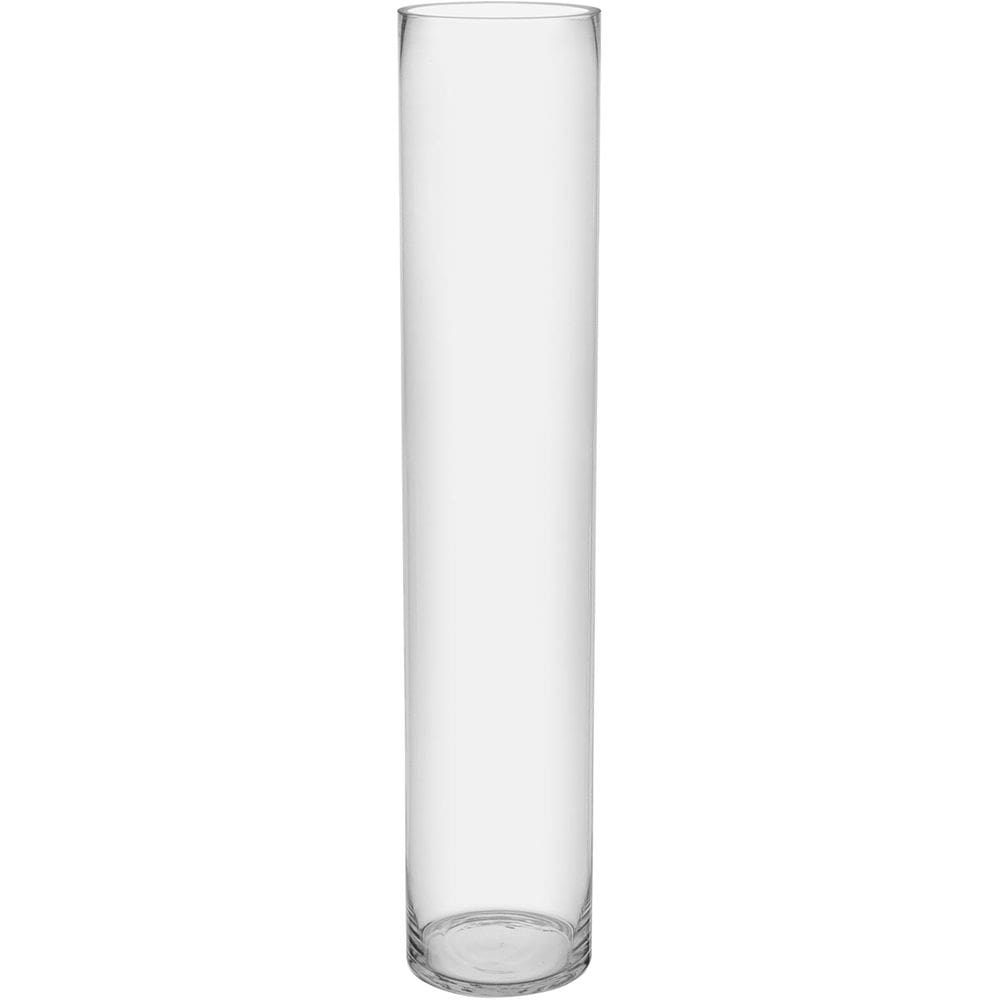 VASO DECORATIVO ENFEITE CASA PLAIN VIDRO 100x20x20cm TRANSPARENTE