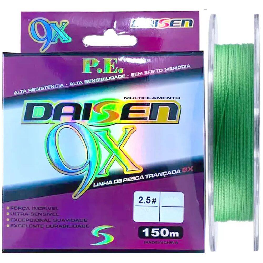 Linha Multifilamento Daisen 9X 0,60mm 90lb 150m Verde
