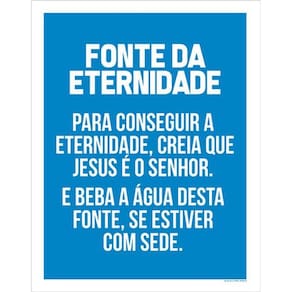 Kit 10 Placa Gospel Fonte Da Eternida Jesus É O Senhor 36X46
