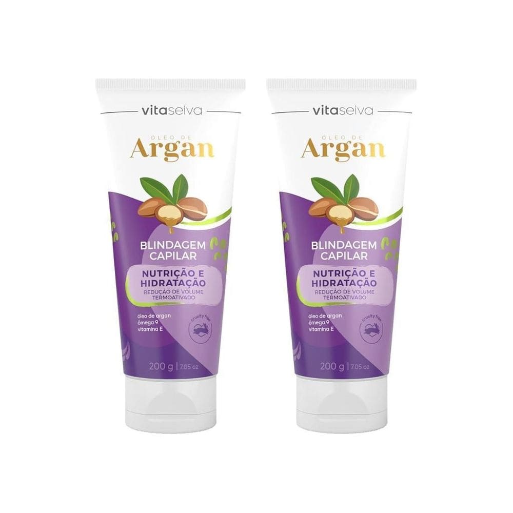Blindagem Capilar Vita Seiva Argan 200G - Kit Com 2Un
