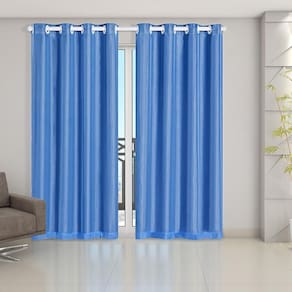 Cortina Blackout Voil 2,80 X 2,30 Sala Quarto Blecaute Azul