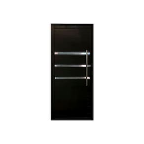 Porta Lambril Frizada D 210x90 Com Puxador e Rolete Preto