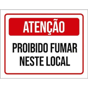 Kit 3 Placas Atenção Proibido Fumar Neste Local 36X46