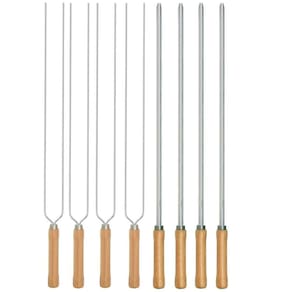 Kit Preparo Churrasco Churrasqueira Espetos 55Cm Mor