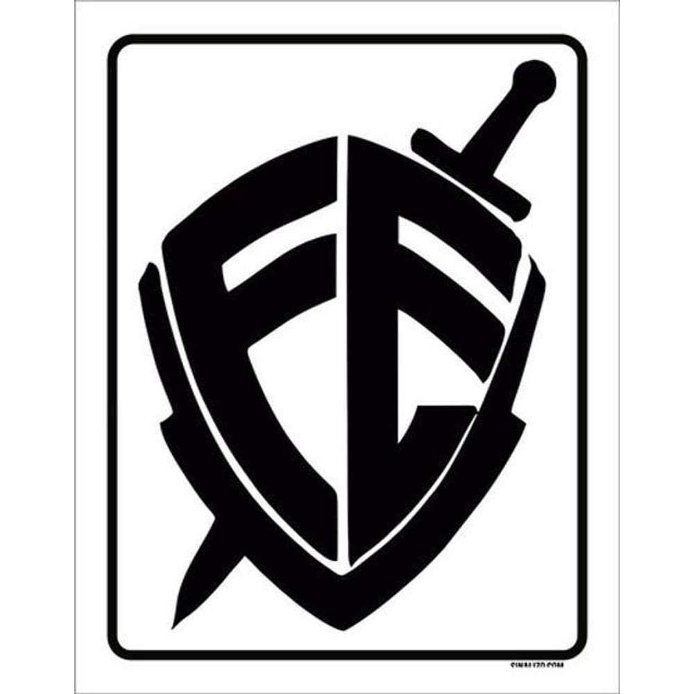 Kit 10 Placas Escudo Fé 36X46