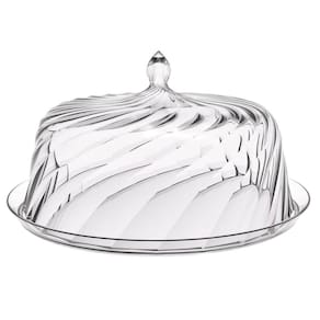 Boleira Porta Bolo com Cúpula 30cm Transparente Glassy Cripp