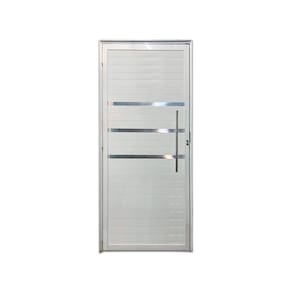 Porta Lambril Frizada E 210x100 Com Puxador e Rolete Branco