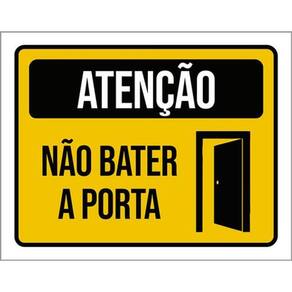 Kit 10 Placas Atenção Não Bater Porta 36X46