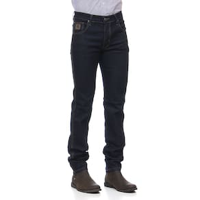Calça Jeans Masculina Azul Escuro Básica com Elastano - Dock`s 18706