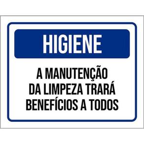 Kit 3 Placa Manutenção Limpeza Benefícios A Todos 36X46