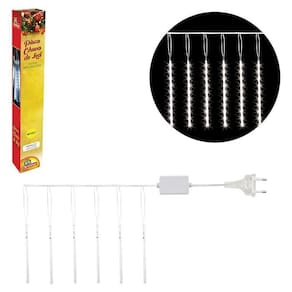 Pisca Chuva De Led Branco 160 Leds 8 Tubos - Art Christimas