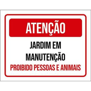 Kit 10 Placas Jardim Manutenção Pessoas Animais 36X46
