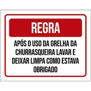 Kit 10 Placa Regra Após Uso Grelha Churrasqueira Lavar 36X46