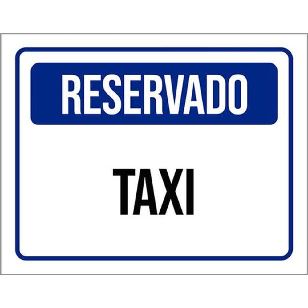 Kit 10 Placas De Reservado Taxi 36X46