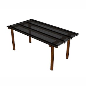 Kit Policarbonato Fume 6mm 2,00m X 6,00m - Perfis Naturais
