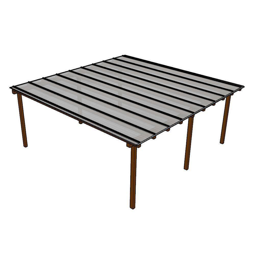 Kit Policarbonato Branco Refletivo 6mm 6,00m X 6,00m - Perfis Naturais