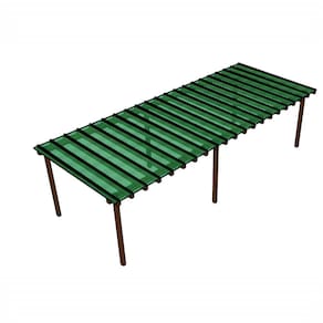 Kit Policarbonato Verde 4mm 10,00m X 3,00m - Perfis Naturais