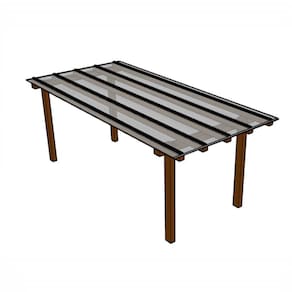 Kit Policarbonato Cristal 4mm 2,00m X 6,00m - Perfis Naturais