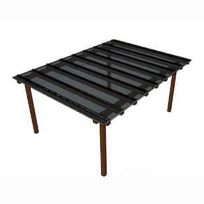 Kit Policarbonato Fume 4mm 4,00m X 4,00m - Perfis Naturais