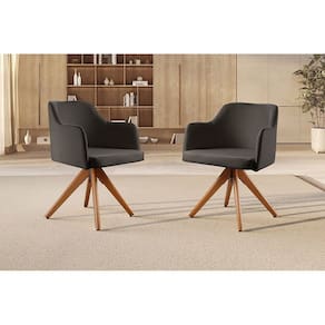 Kit com 2 Poltronas Giratória Eros para Sala de Estar Preto