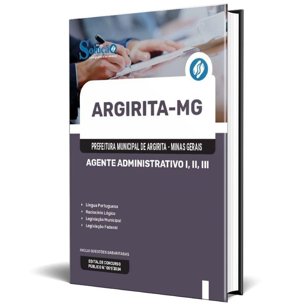 Apostila Prefeitura Argirita Mg 2024 Agente Administrativo