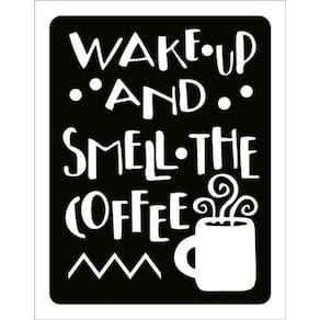 Kit 10 Placa Wake Up And Smell The Coffe Café36X46