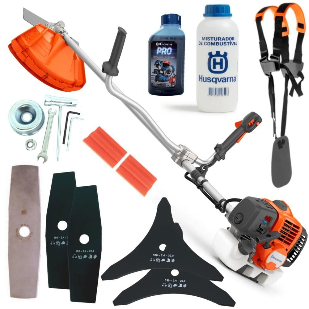 Roçadeira Gasolina Husqvarna 331R Kit de Lâminas 2 e 3 Pontas